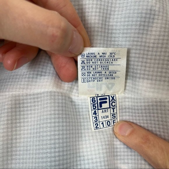 Rare Vintage 80s Fila Zip Up Windbreaker Abstract Print S - Picture 13 of 14